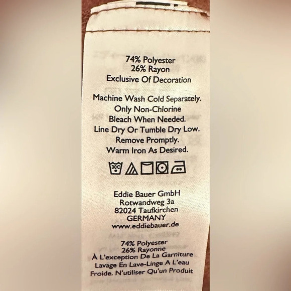 NWT Eddie Bauer Men’s Long Sleeve Shirt Three Snap Henley Size Extra Large - Picture 8 of 9